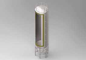 Цилиндроконический резервуар для вина 5 м³